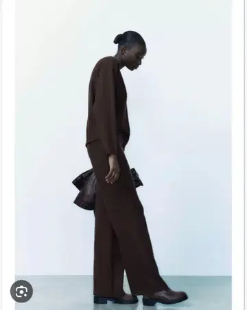 [택 포함 새상품] ZARA 소프트 스트레이트 레그 팬츠와 니트 셋업