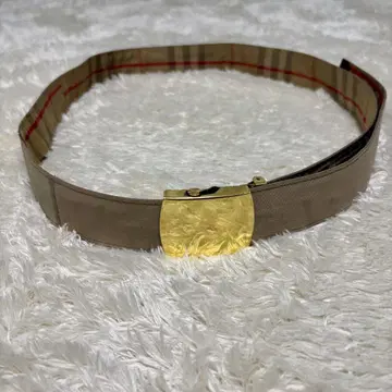 WACCOWACCO / 리버서블 패치워크 벨트 골드 버클