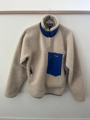 patagonia 플리스 자켓 XS 베이지/파랑
