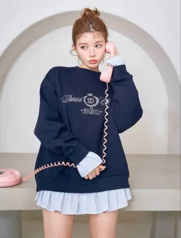 Darich Club 맨투맨 상의 네이비
