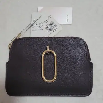 돈나루마 천연 가죽 지갑 골드 모티브 브라운