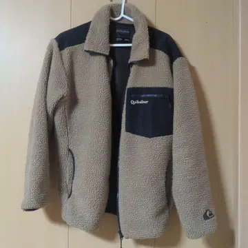 Quiksilver 플리스 자켓 베이지/블랙