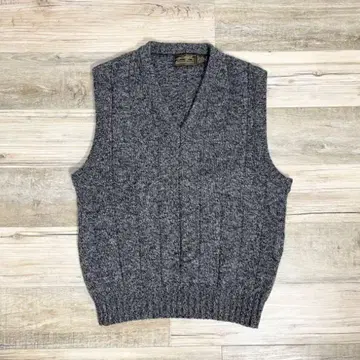 80s Eddie Bauer 에디 바우어 블랙 택 울 니트 베스트