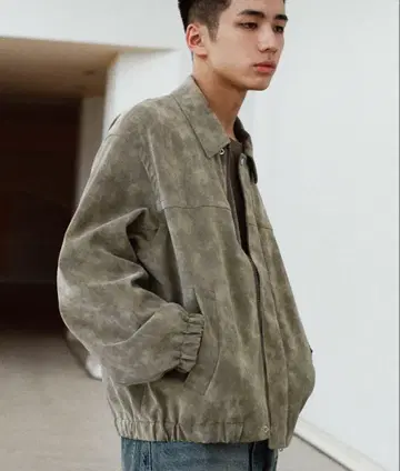 FAUX SUEDE ZIP BLOUSON