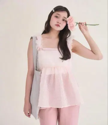 페어리 튤 페플럼 블라우스 뮈에