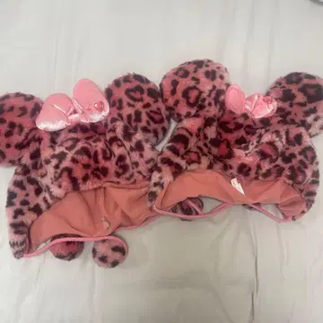 미니 팬캡 레오파드 무늬 레오파드 핑크 디즈니 공식 2개 세트
