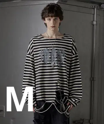 [완판템] GRANCY 올 패턴 큐빅 그래픽 롱T M
