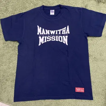 MAN WITH A MISSION 네이비 T셔츠 M