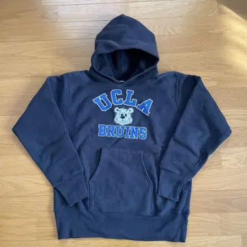 챔피온 빨간색 택 리버스 위브 UCLA 후드티 네이비 USA제