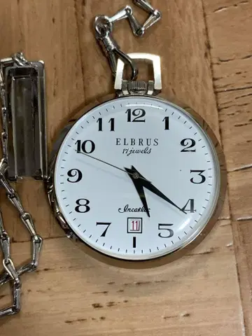ELBRUS 회중시계 수동 와인딩 스위스산 SWISS MADE 작동품