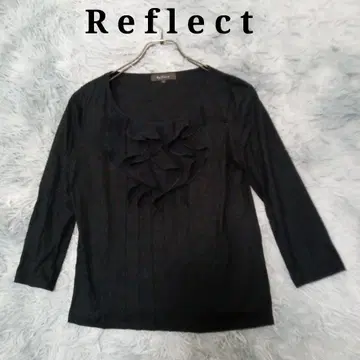[ Reflect ] 리플렉트 9호 프릴 넥 티셔츠 7부 소매 일본제