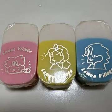 레몬 지우개 3개 세트 피치레몬짱 피치레몬 레몬짱