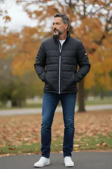 블랙 블루종 자켓