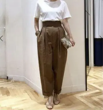 INSCRIRE 아스크리아 LINEN COATING 린넨 팬츠 38