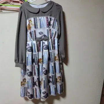 [ 미사용 ] 에밀리 템플큐트 고양이 패턴 원피스