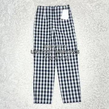 25년 새상품 UNITED ARROWS 샤이니 깅엄 체크 팬츠