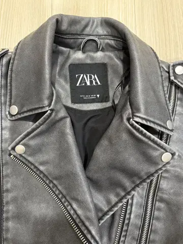 ZARA 그레이 라이더 자켓 S