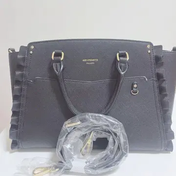 &chouette 이타백 클리어 포켓 부착 토트백 블랙