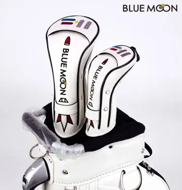 BLUE MOON 드라이버용 골프헤드커버 화이트