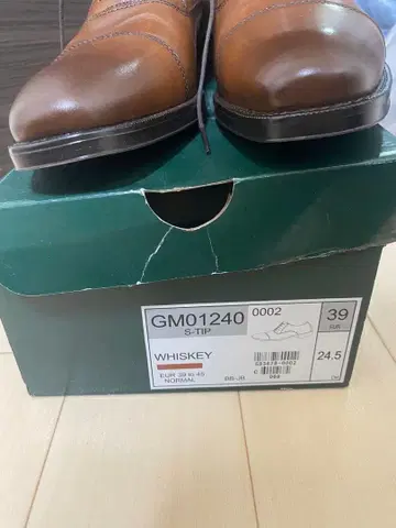 [ 미사용 새상품 ] 가죽 신발 잔카를로 모렐리 24.5cm