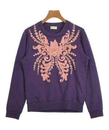 DRIES VAN NOTEN 퍼플 보라색 자수 트레이닝복