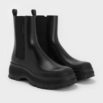 찰스&키이스 달라 페이크 스웨이드 리지드 솔 첼시 부츠