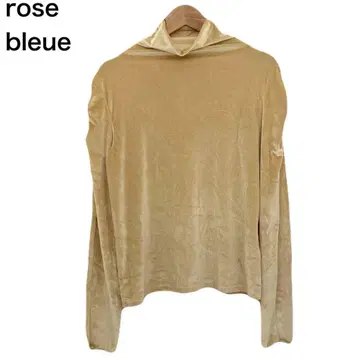 rose bleue 벨로아 티셔츠 여성용 긴팔 타이트