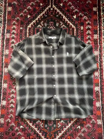 U.S. POLO ASSN. 반팔 셔츠 M 블랙/그레이