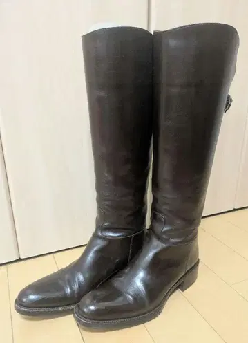 SARTORE (사토레) 백 벨트 롱 부츠 브라운 35.5