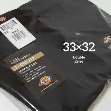 33 x 32 [ 새상품 미사용 ] 디키즈 더블니 85283 BLACK