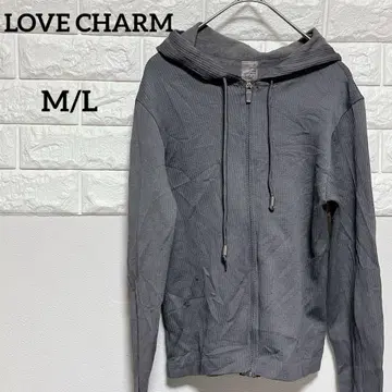 [ LOVE CHARM ] M/L 후드티 그레이 손가락 구멍 포함