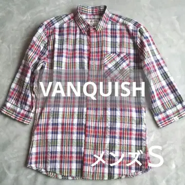 VANQUISH 뱅퀴시 남성용 7부 기장 체크 셔츠