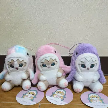 mofusand 파스텔 상어냥 마스코트 3개 세트