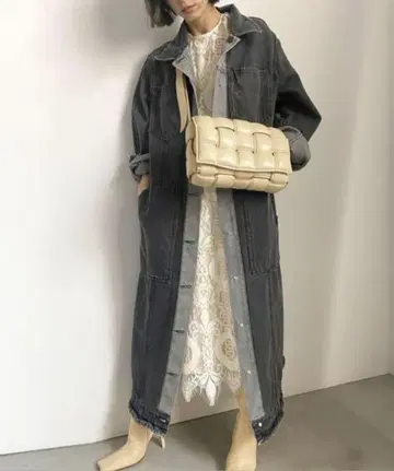 아메리빈티지 2way 롱 데님 자켓