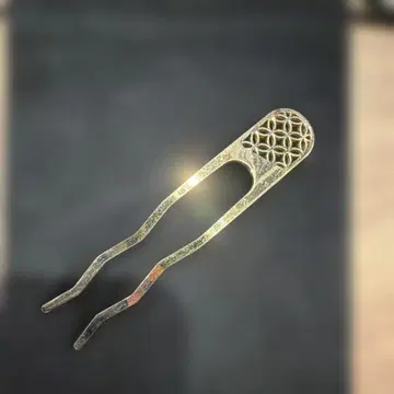 골드 꽃 무늬 헤어콤