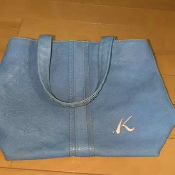 파란색 가죽? 인조 가죽? 토트백 Kitamura2 파스텔 컬러