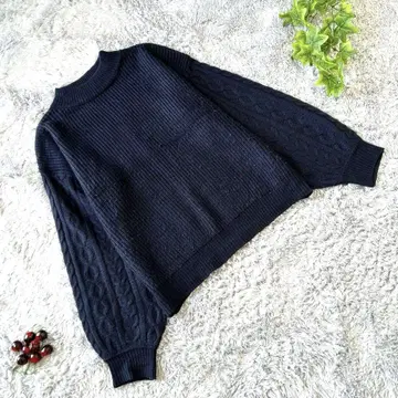 [ GU ] (XL) 여성용 긴팔 스웨터 케이블 니트 루즈핏