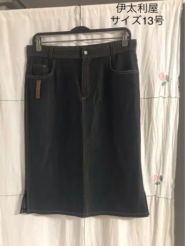 이타리야 데님 스커트 다크 네이비