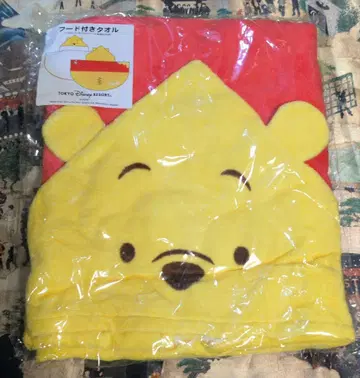 푸우 후드 부착 타월