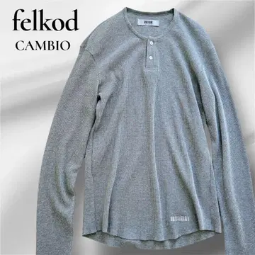 felkod CAMBIO 헨리넥 티셔츠 와플 스트레치