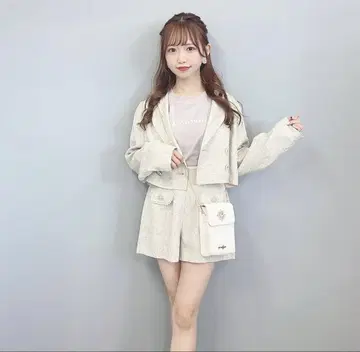 evelyn 트위드 셋업 자켓 숏 팬츠