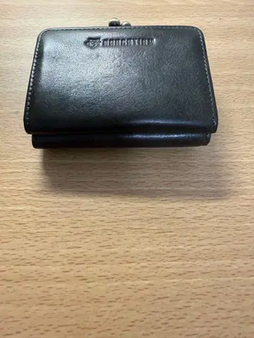 가죽제 다크 그린 3단 폴더형 지갑