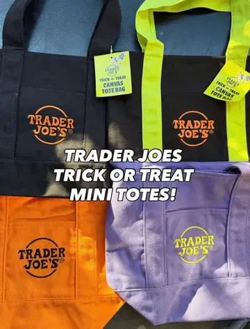 TraderJoe's 할로윈 한정판 미니 토트 4색 세트