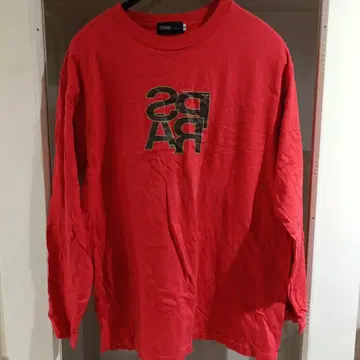 SPRAWLS 빨간색 로고 긴팔 티셔츠