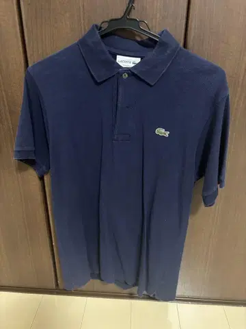 LACOSTE 네이비 피케 셔츠