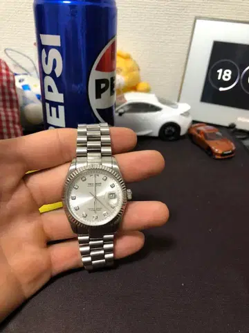 TECHNOS 자동 와인딩 시계 실버