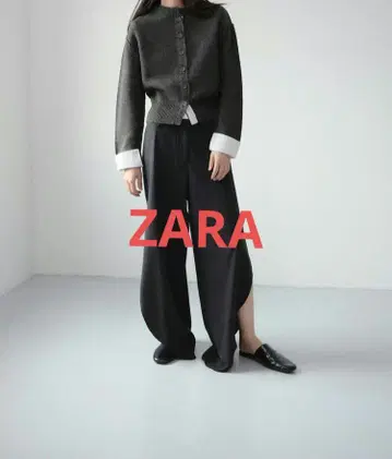 ZARA 콤비 니트 가디건 XL