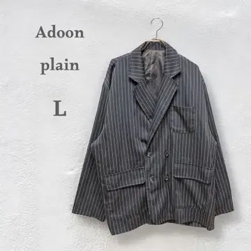 아돈 플레인 테일러드 자켓 캐주얼 자켓 더블 버튼 L