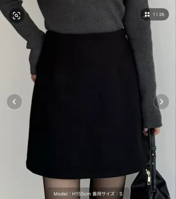 callautia 울 라이크 기모 미니 스커트 (이너 팬츠 포함)