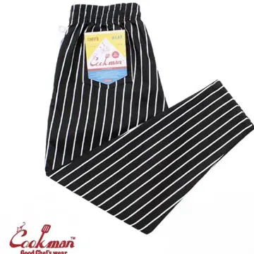 Cookman 셰프 팬츠 Stripe Black XXXL 사이즈 새상품